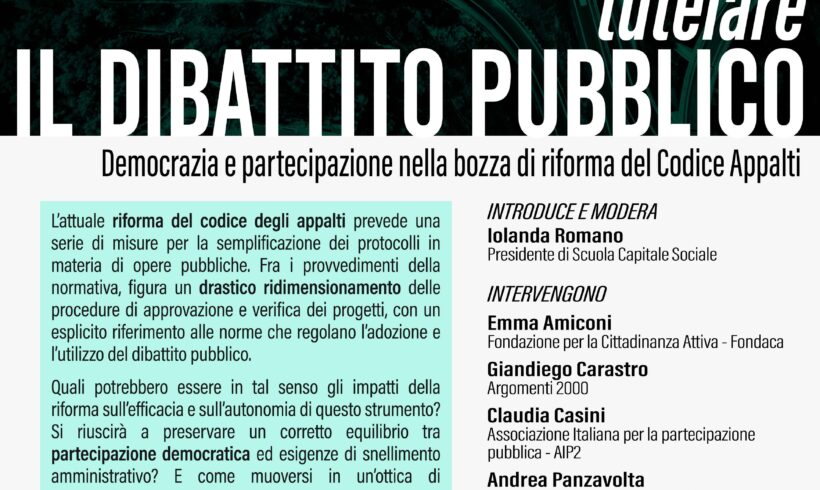 Riforma del Dibattito pubblico, passo avanti o indietro?